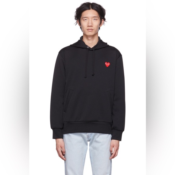 COMME DES GARÇONS PLAY Black Heart Hoodie - Picture 1 of 9